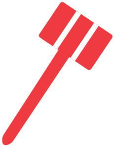 Red Law Gavel Icon