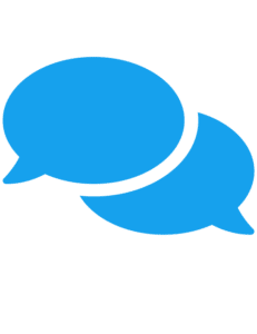 Blue Speech Bubble Icon