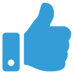 Blue Thumbs Up Icon