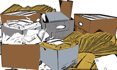 Purge Graphic of Messy Documents