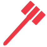 compliance-icon Red Law Gavel Icon