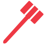 Red Law Gavel Icon