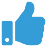 Blue Thumbs Up Icon