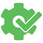 flexibility-icon Green Gear and Checkmark Icon