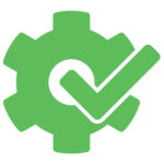 Green Gear and Checkmark Icon