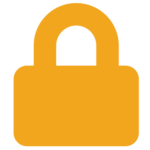 security-icon Yellow Padlock Icon