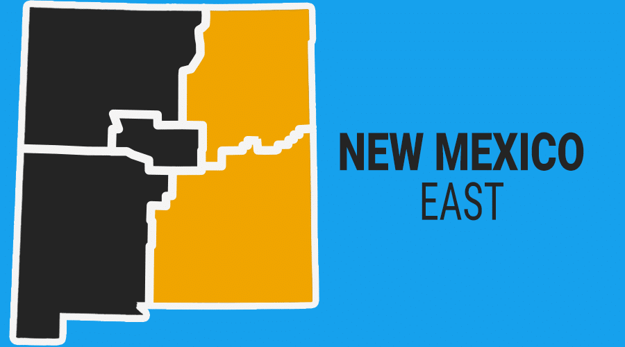 Eastern New Mexico Colorful Graphic Map