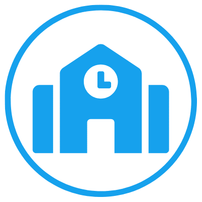 education icon circle blue