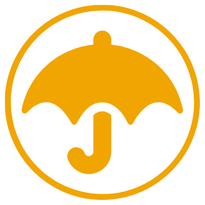 insurance icon circle orange