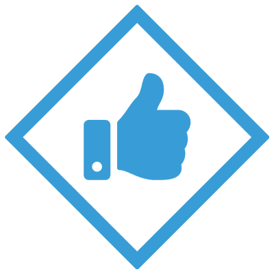 owned media icon diamond blue