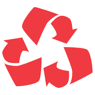 recycle icon red