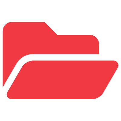 folder icon red red icon representing a paper file folder