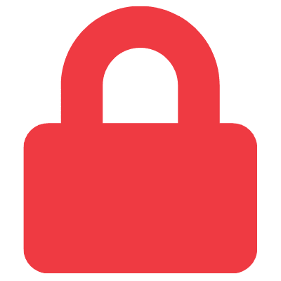 security icon red red icon representing a padlock