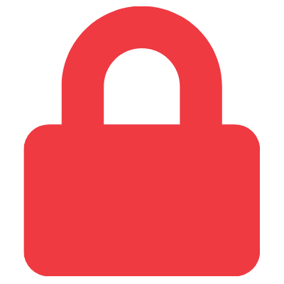 red icon representing a padlock