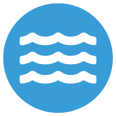 water icon blue blue circular icon with waves representing water