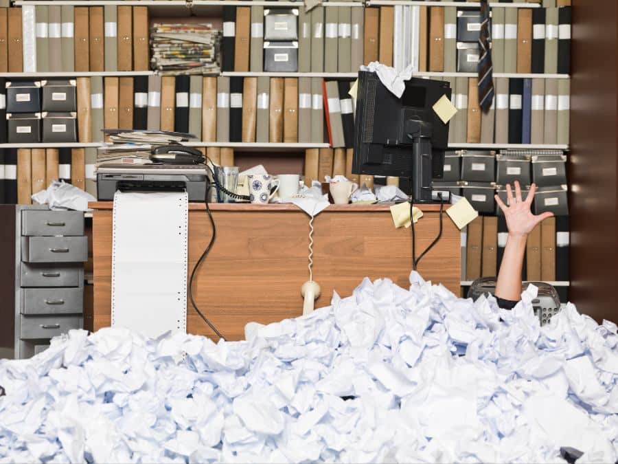 A business woman in needs of shredding services form DDS