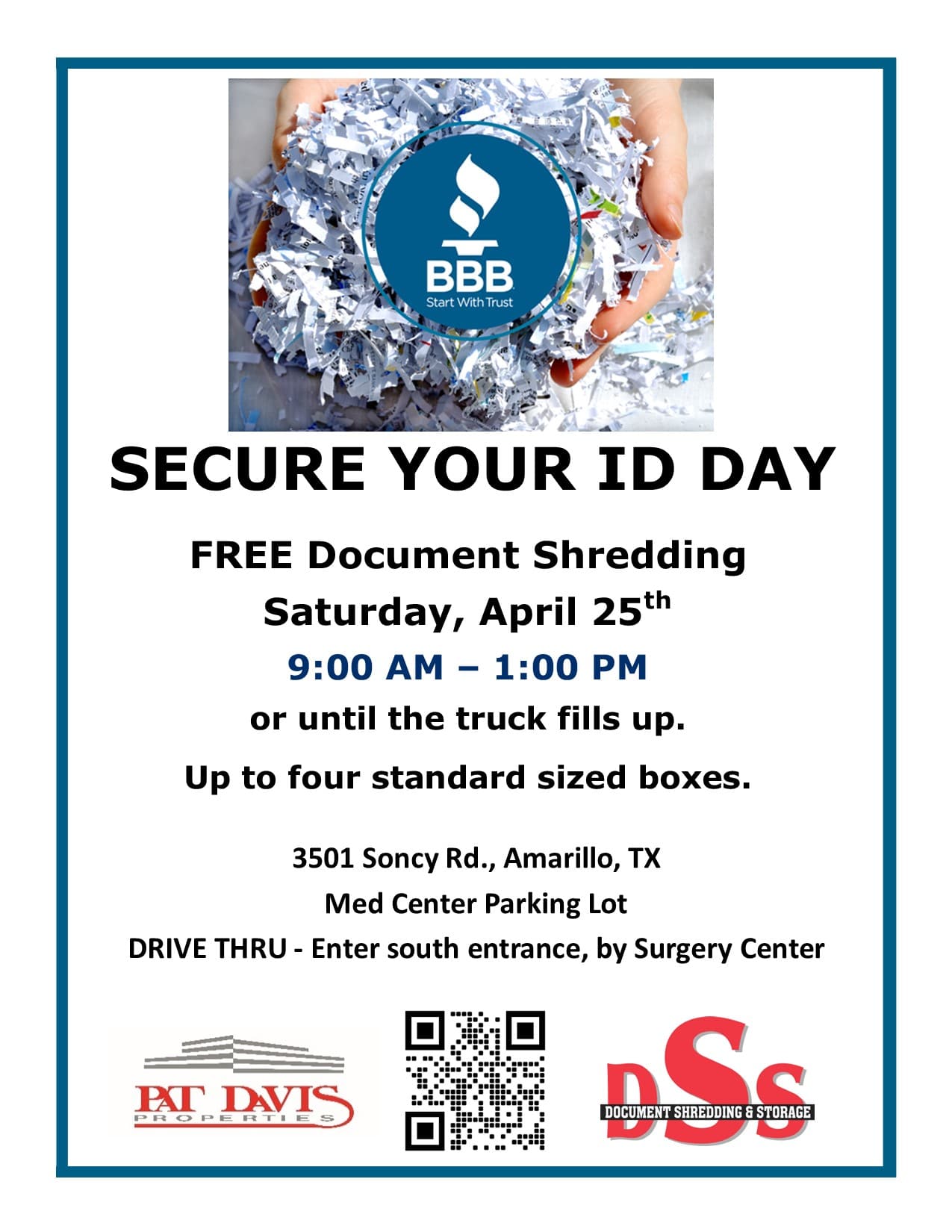 Full Shred Day Flyer with QR Code