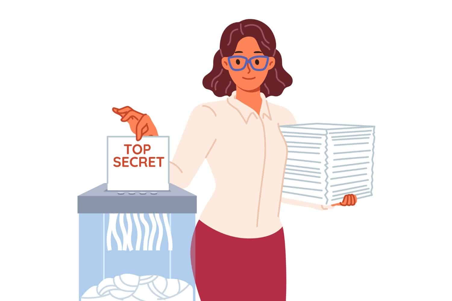 Document Shredding Services in Lubbock, TX, showing confidential papers being securely shredded for data protection